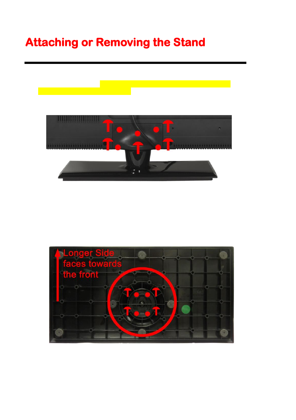 Attaching or removing the stand | Sceptre X325BV-FHDU User Manual | Page 8 / 52