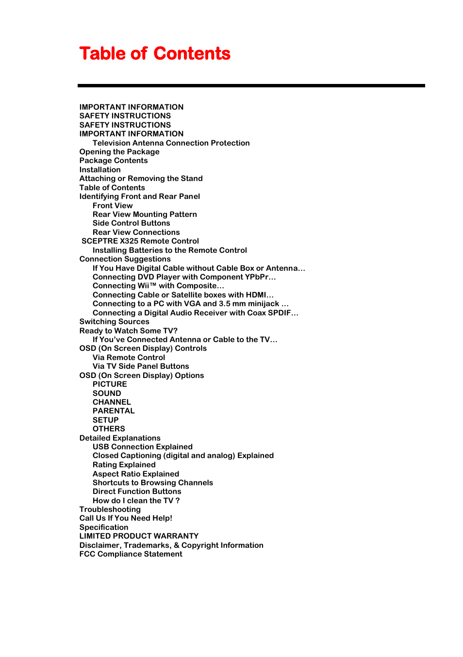 Sceptre X325BV-FHDU User Manual | Page 9 / 52