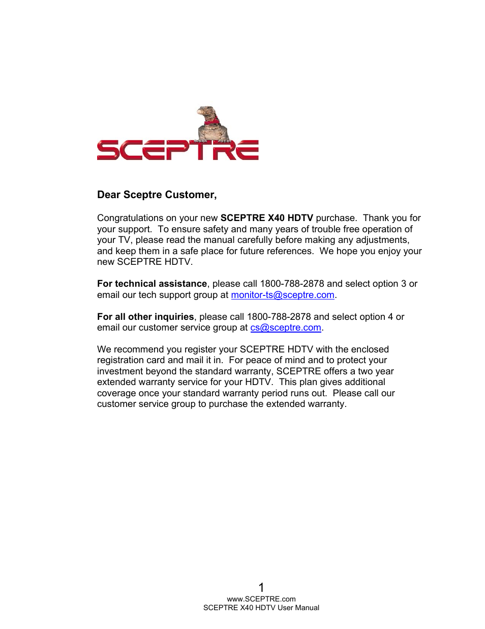 Sceptre X402BV-FHD User Manual | 56 pages