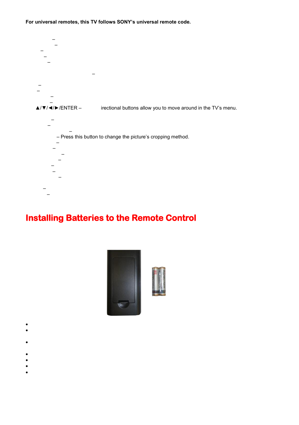 Installing batteries to the remote control | Sceptre X405BV-FHD3 User Manual | Page 14 / 51