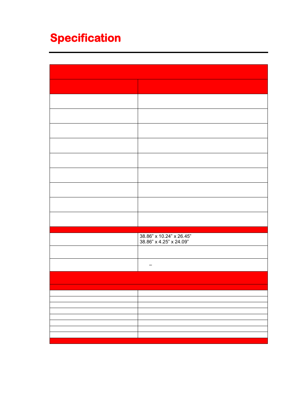 Specification | Sceptre X405BV-FMDU User Manual | Page 51 / 56