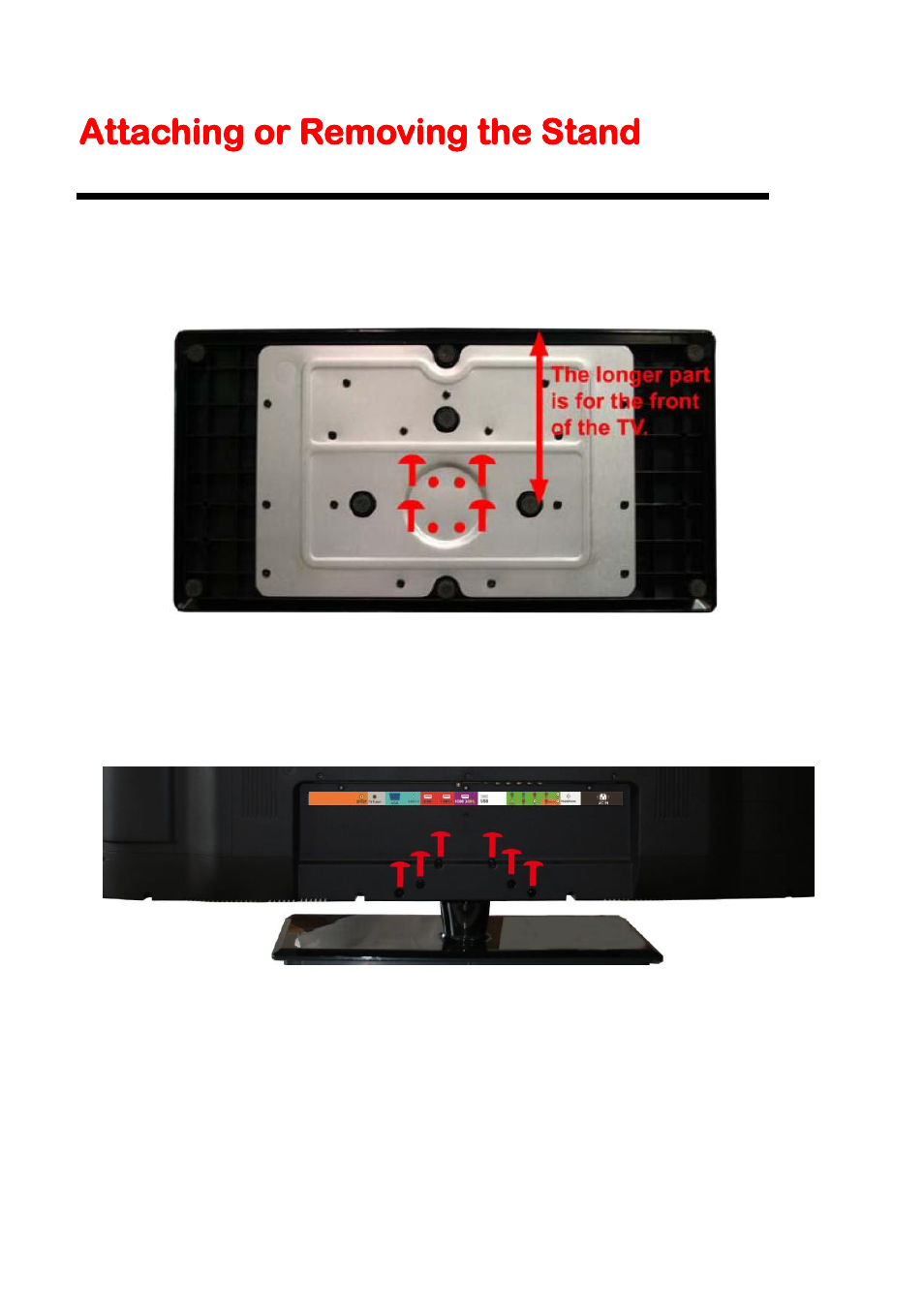 Attaching or removing the stand | Sceptre X405BV-FMDU User Manual | Page 8 / 56