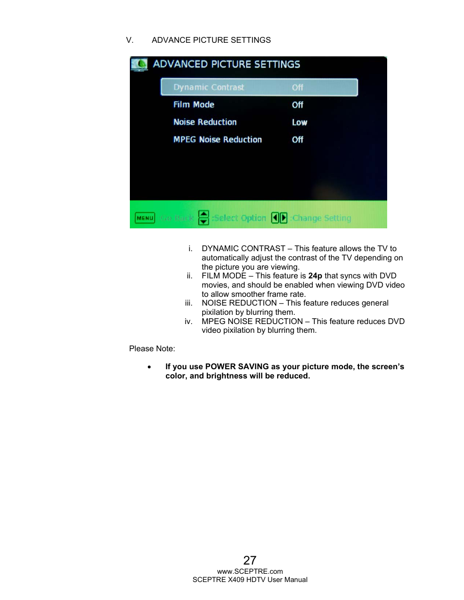 Sceptre X408BV-FHD User Manual | Page 27 / 51