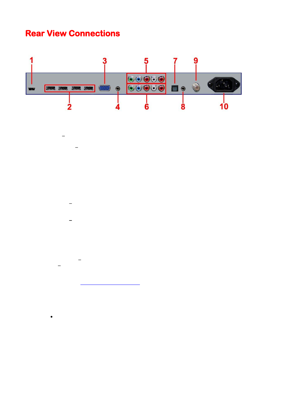 Rear view connections | Sceptre X420BV-F120 User Manual | Page 12 / 52