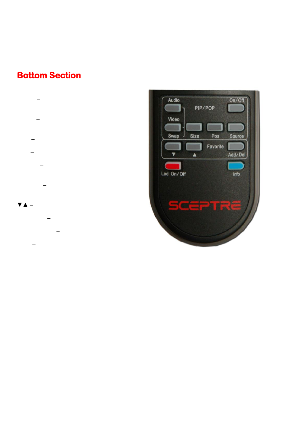 Bottom section | Sceptre X420BV-F120 User Manual | Page 16 / 52