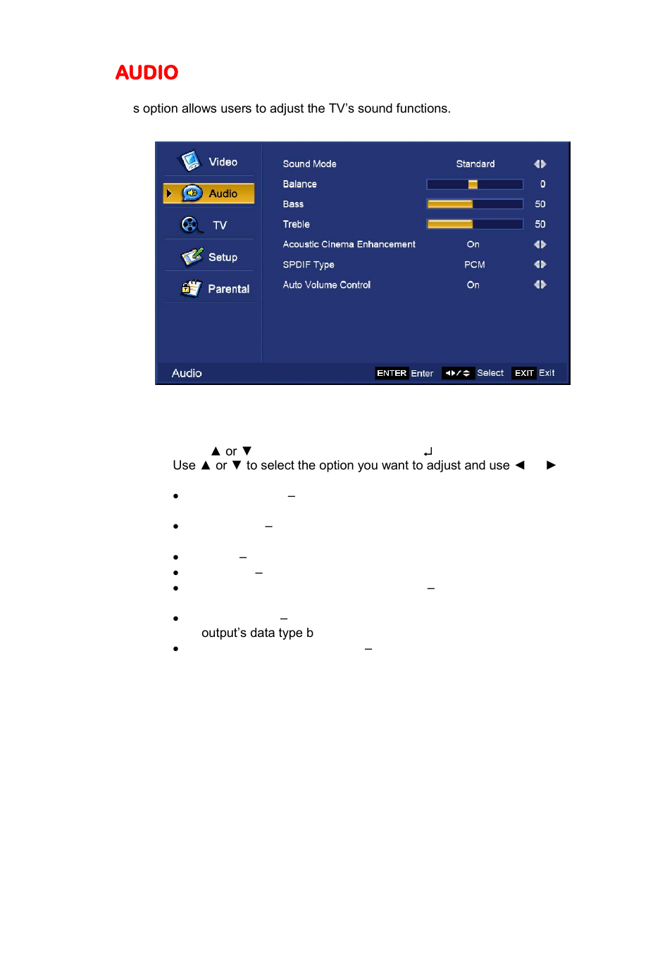 Audio | Sceptre X420BV-F120 User Manual | Page 29 / 52