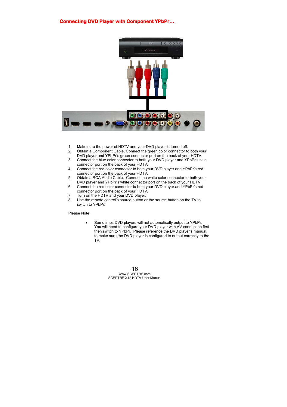 Sceptre X420BV-FHD User Manual | Page 16 / 54