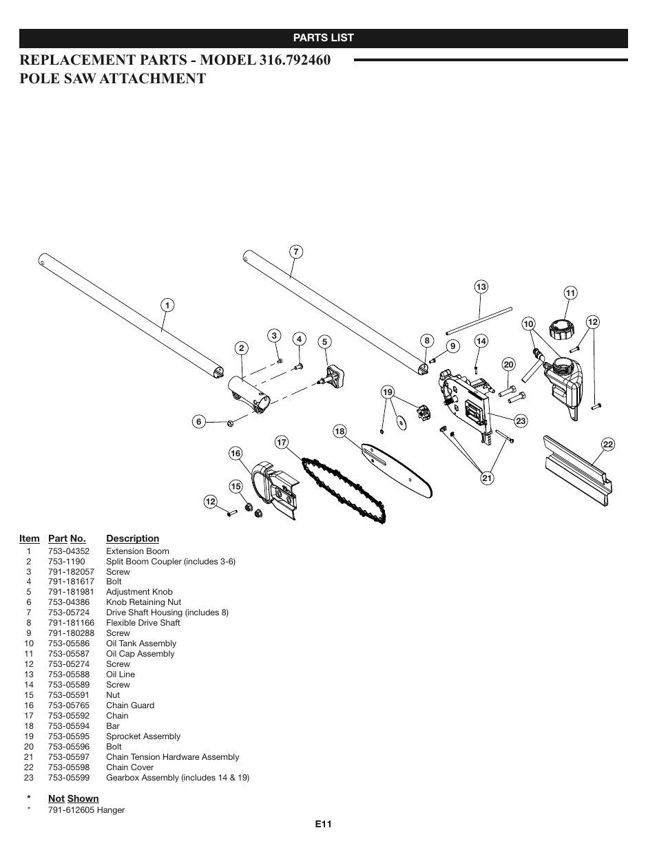 Craftsman 316.79246 User Manual | Page 19 / 20