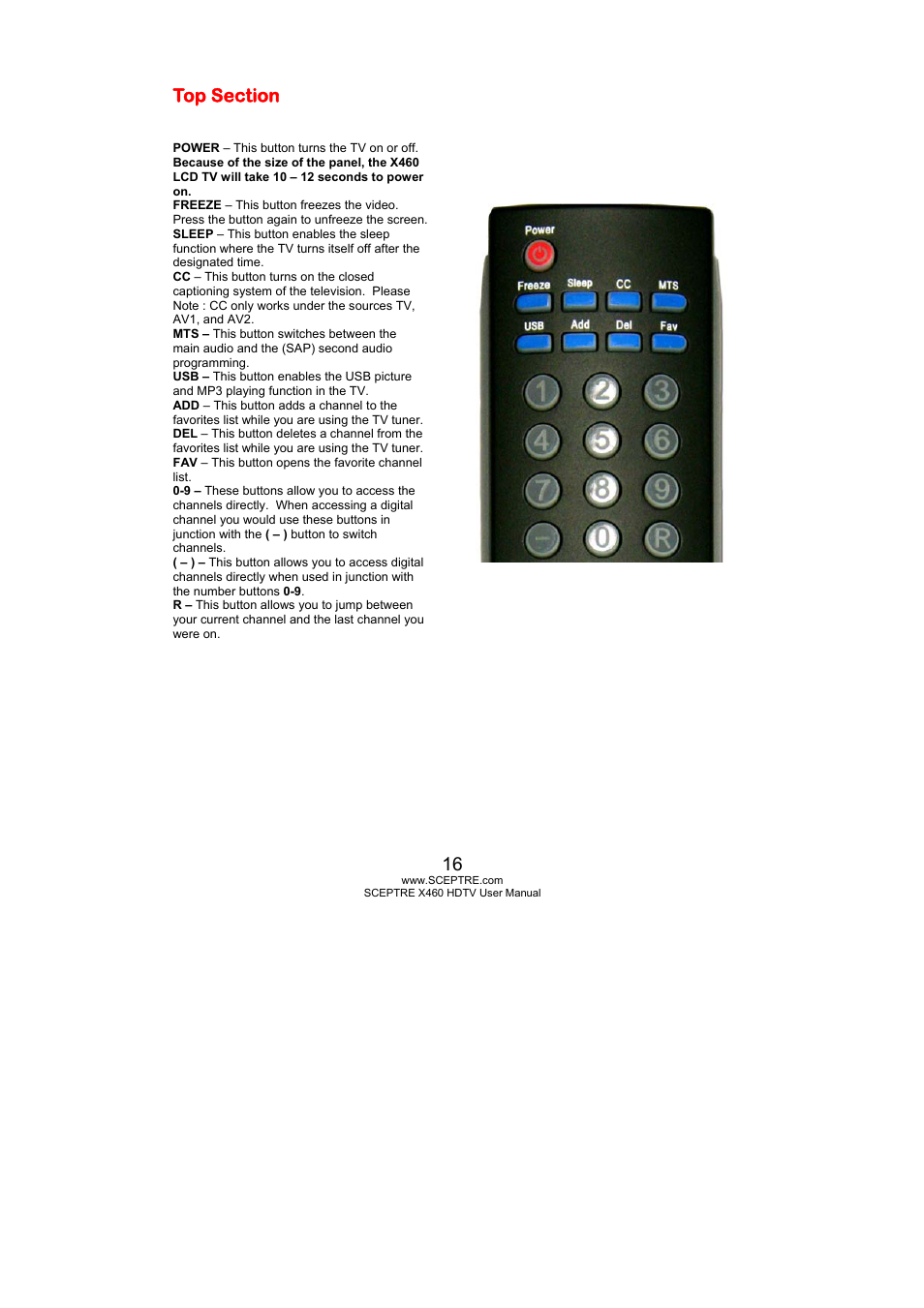Sceptre X460PV-F120 User Manual | Page 16 / 52