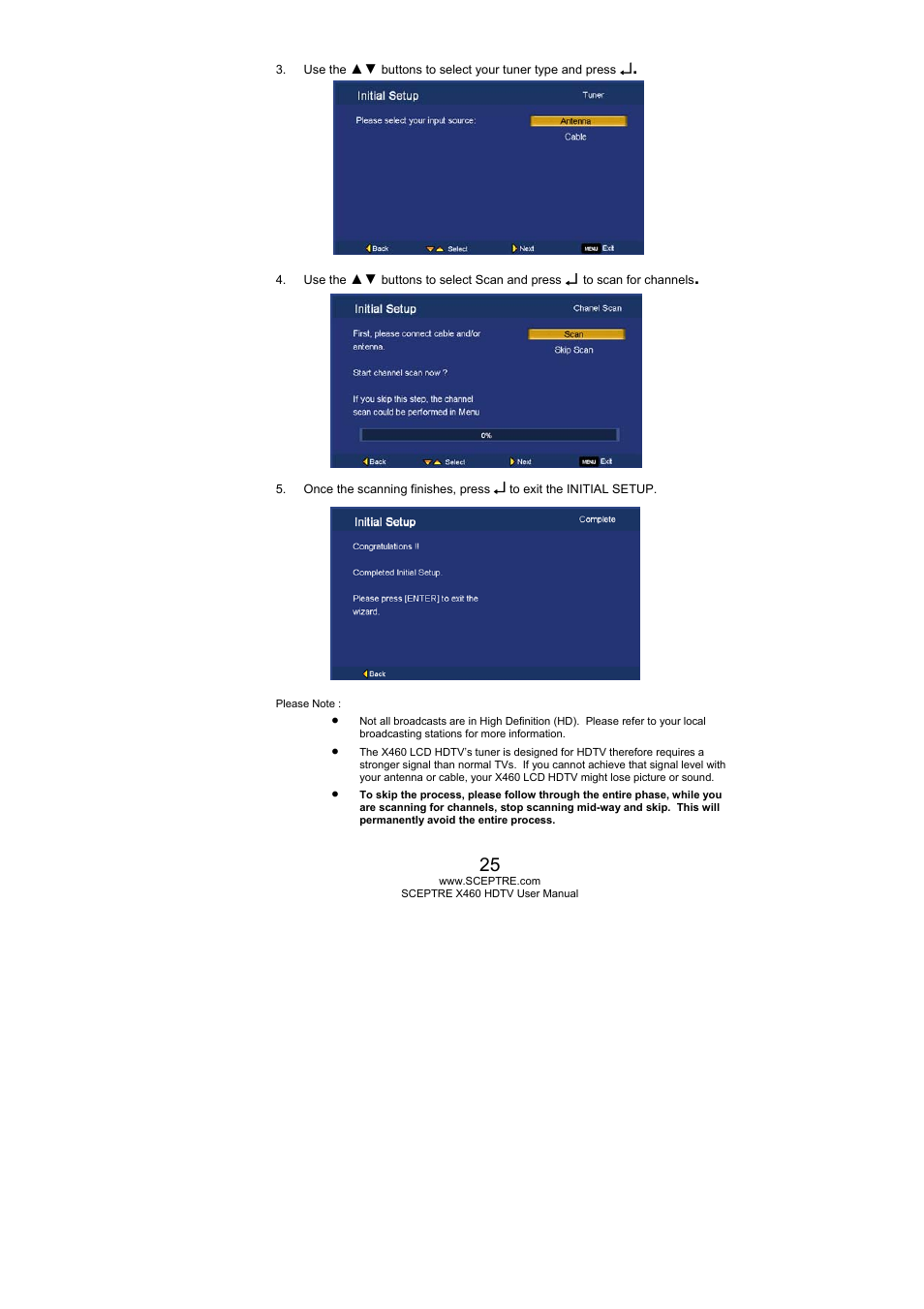 Sceptre X460PV-F120 User Manual | Page 25 / 52