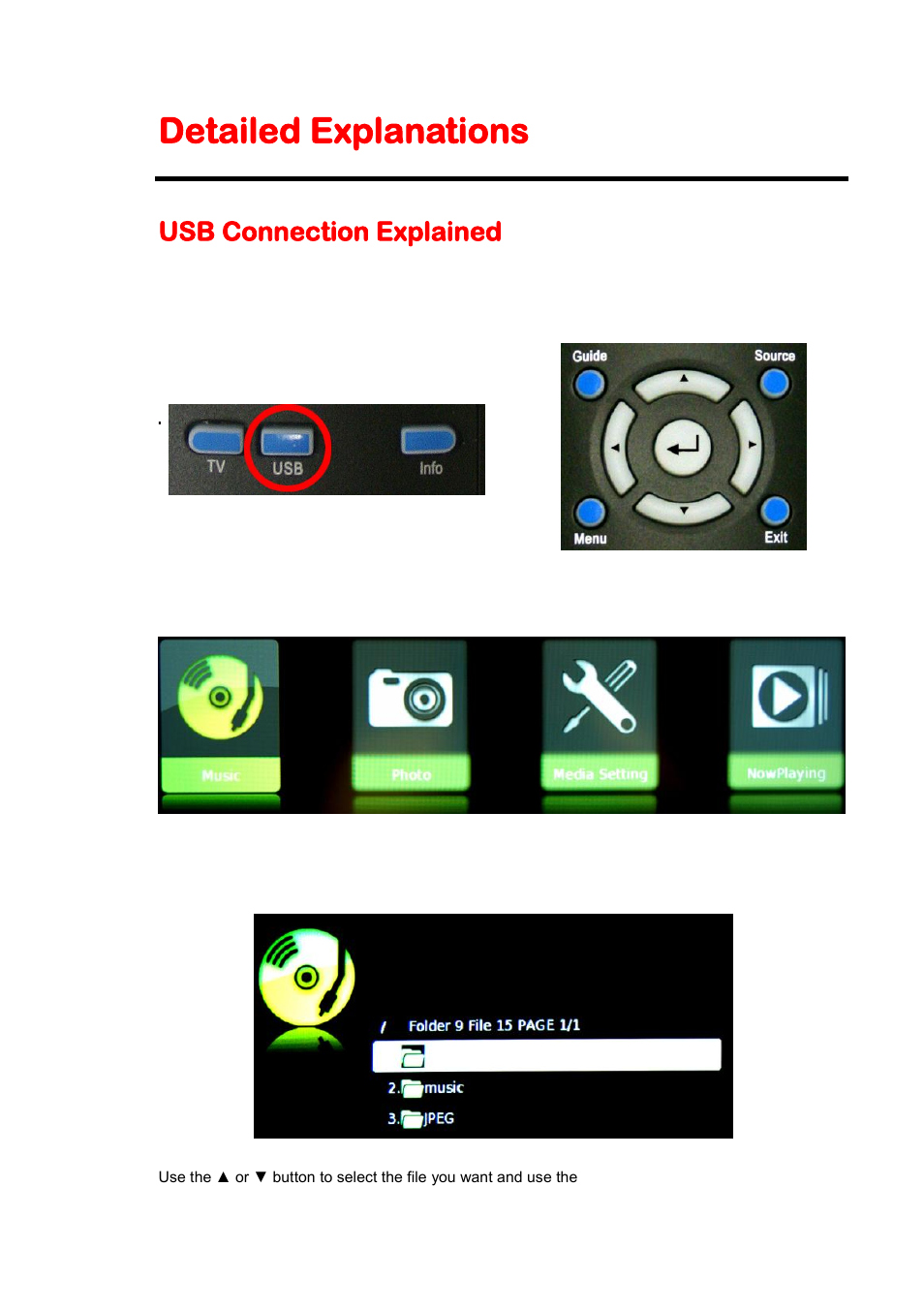 Detailed explanations, Usb connection explained | Sceptre X505BV-FHDU User Manual | Page 37 / 54