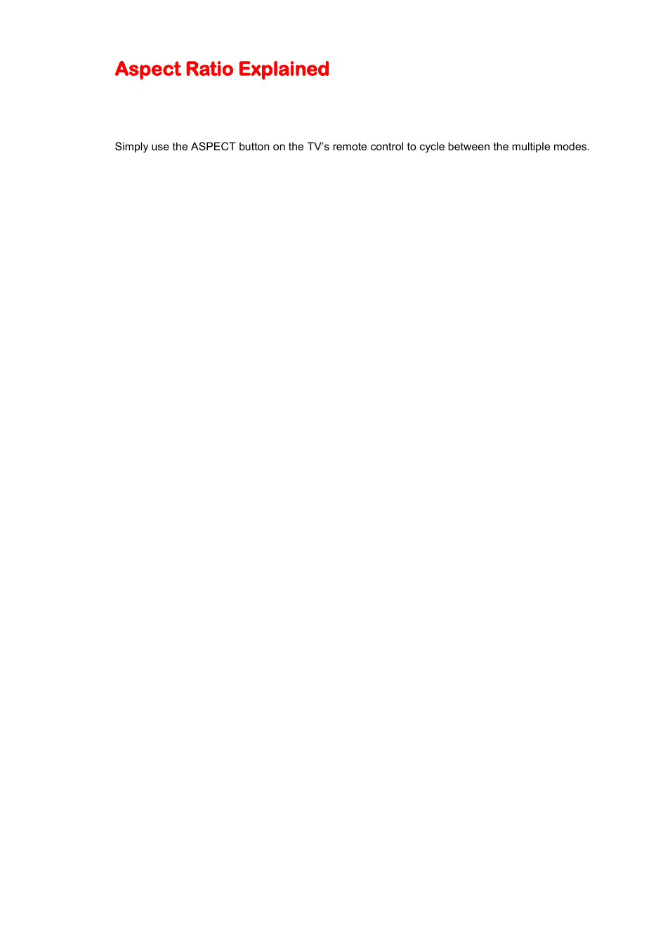 Aspect ratio explained | Sceptre X505BV-FHDU User Manual | Page 41 / 54