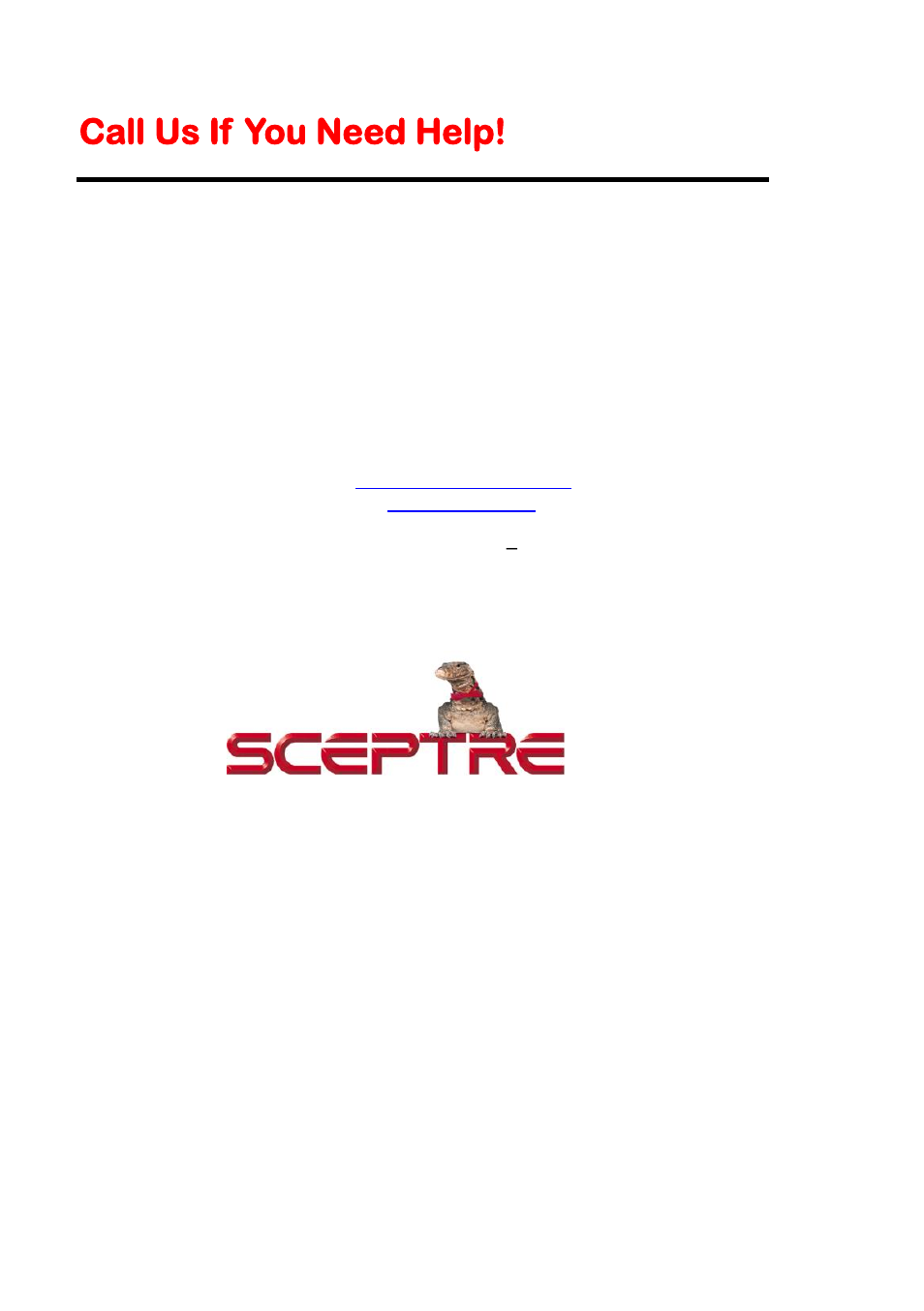 Call us if you need help | Sceptre X505BV-FHDU User Manual | Page 48 / 54