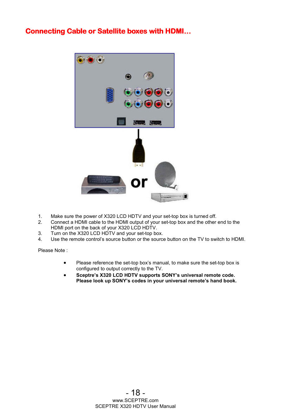 Sceptre X320BV-ECO User Manual | Page 18 / 49
