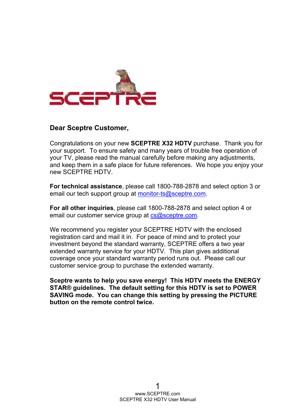 Sceptre X328BV-FHD User Manual | 53 pages