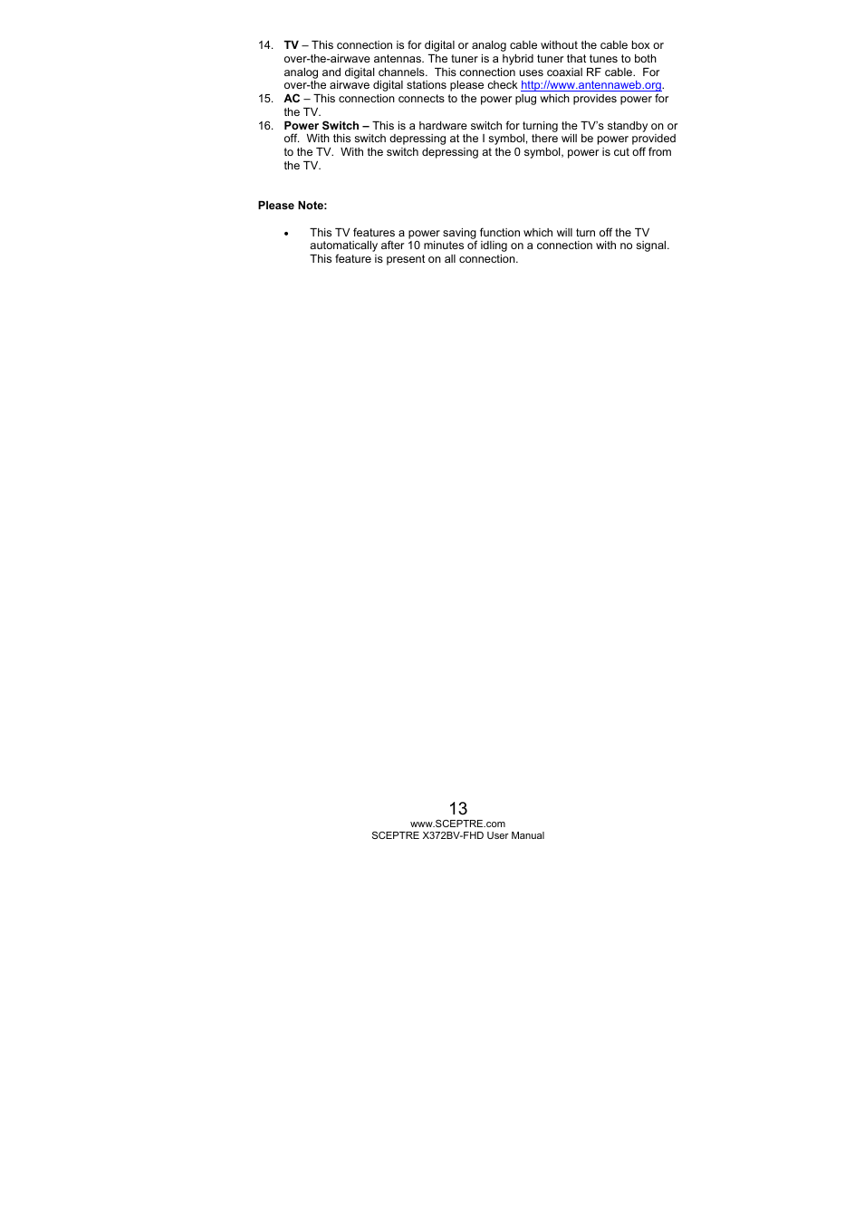 Sceptre X372BV-FHD User Manual | Page 13 / 55