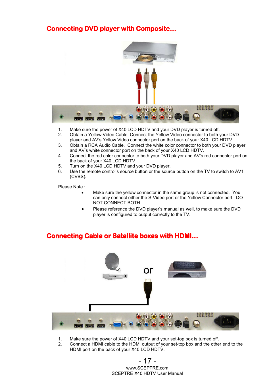 Sceptre X400BV-FHD User Manual | Page 17 / 47