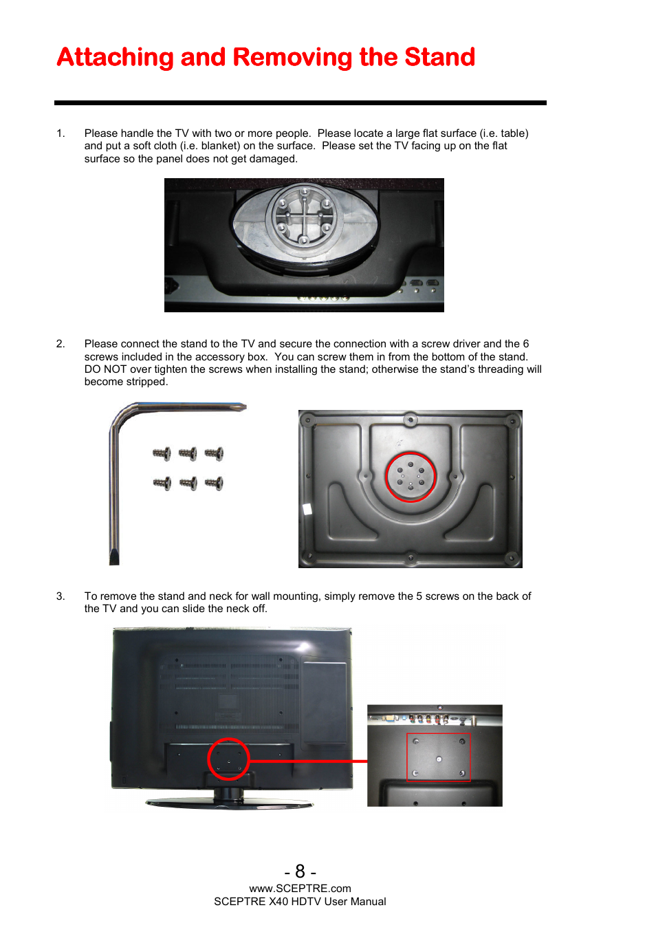 Sceptre X400BV-FHD User Manual | Page 8 / 47