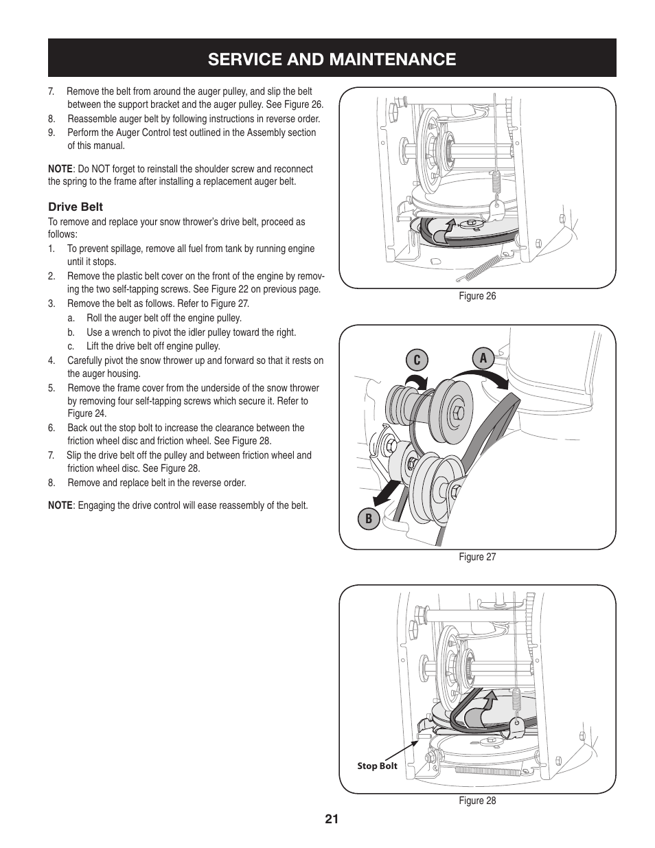 Service and maintenance | Craftsman 247.88955 User Manual | Page 21 / 68