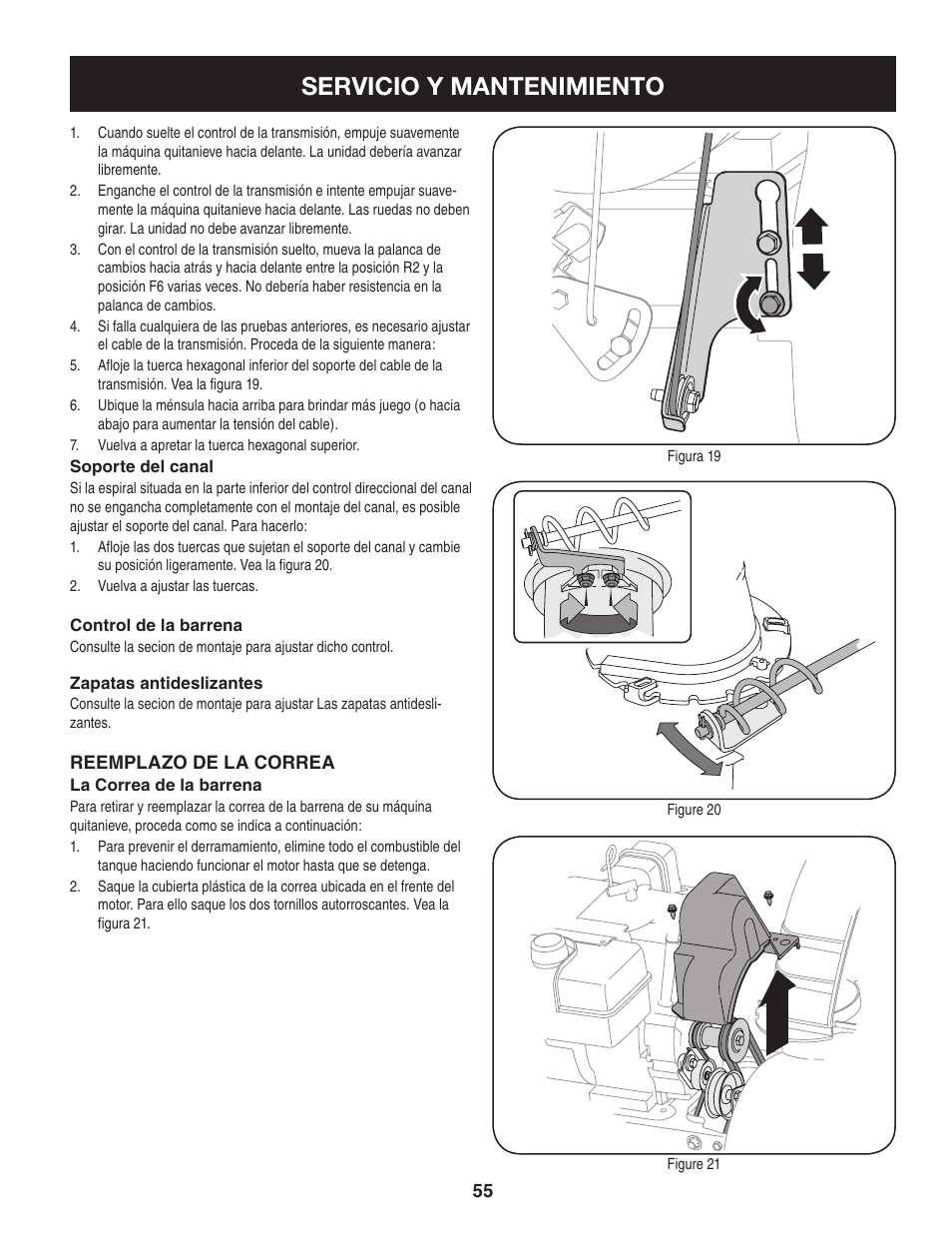 Servicio y mantenimiento | Craftsman 247.88955 User Manual | Page 55 / 68