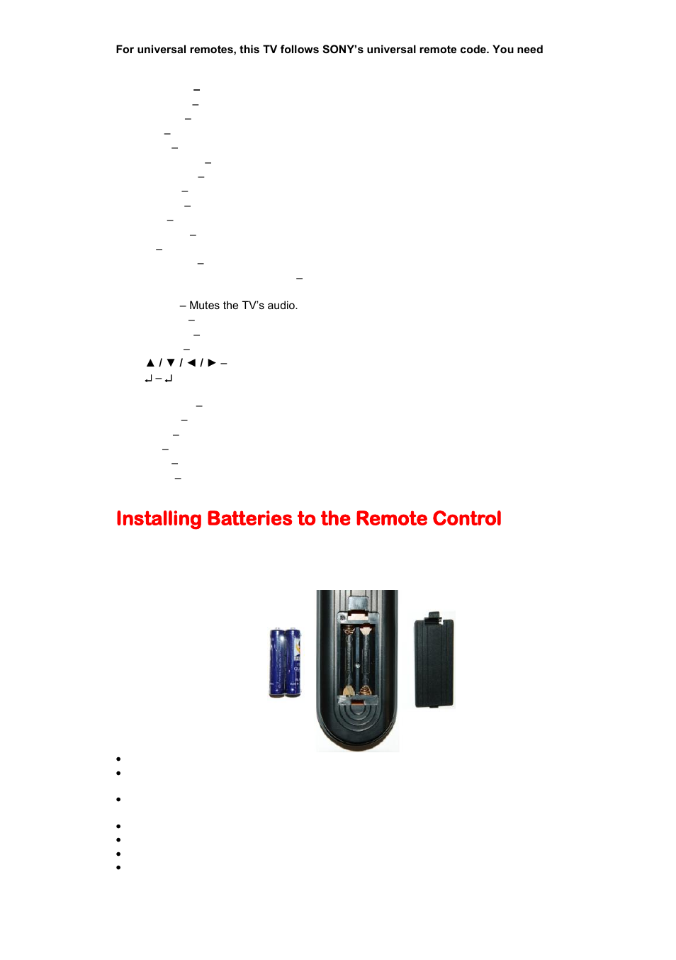 Installing batteries to the remote control | Sceptre X405BV-FHD User Manual | Page 15 / 54