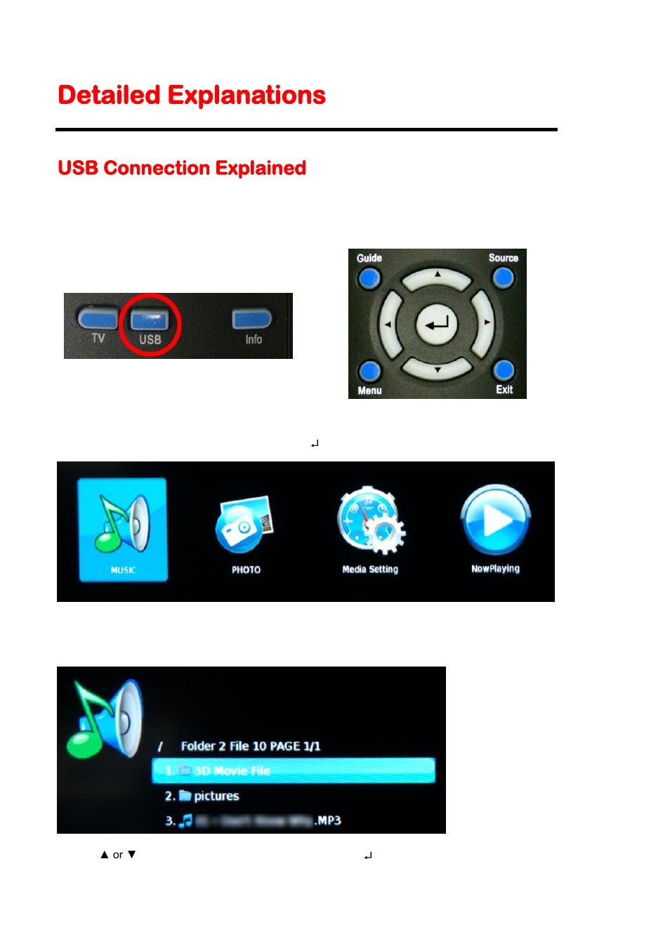 Detailed explanations, Usb connection explained | Sceptre X405BV-FHD User Manual | Page 38 / 54