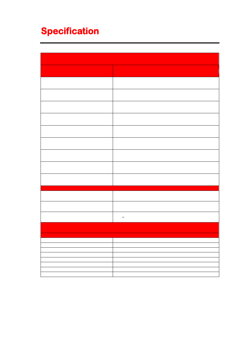 Specification | Sceptre X405BV-FHD User Manual | Page 49 / 54