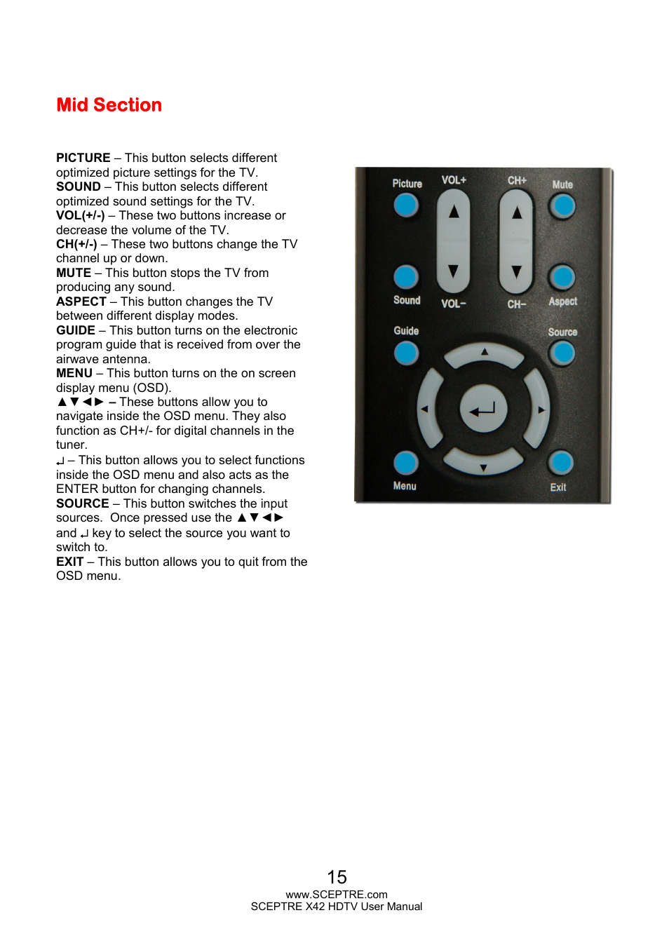 Sceptre X420EV-F120 User Manual | Page 15 / 52