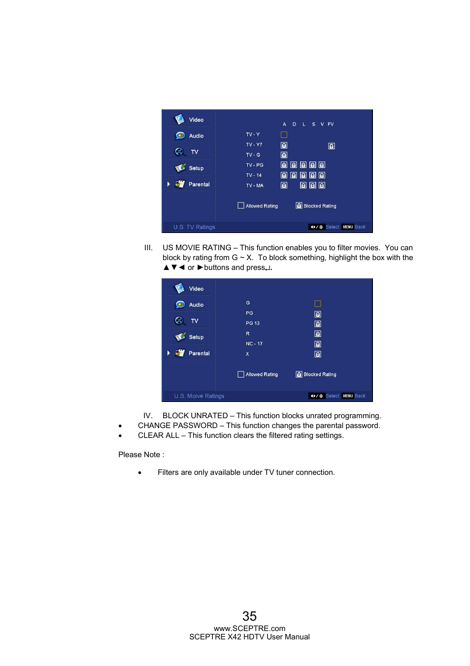 Sceptre X420EV-F120 User Manual | Page 35 / 52