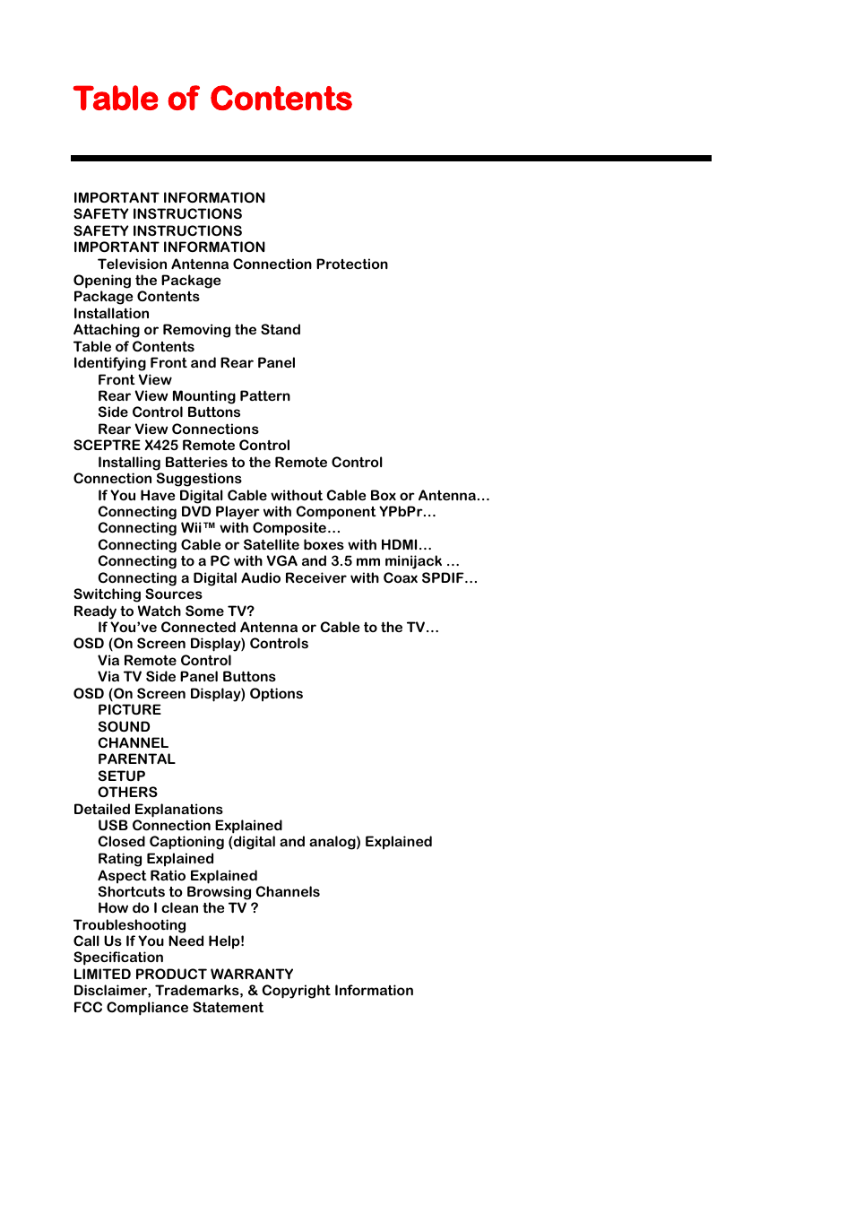 Sceptre X425BV-FHD User Manual | Page 10 / 52