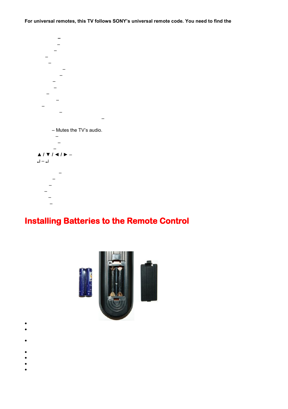 Installing batteries to the remote control | Sceptre X425BV-FHD User Manual | Page 16 / 52