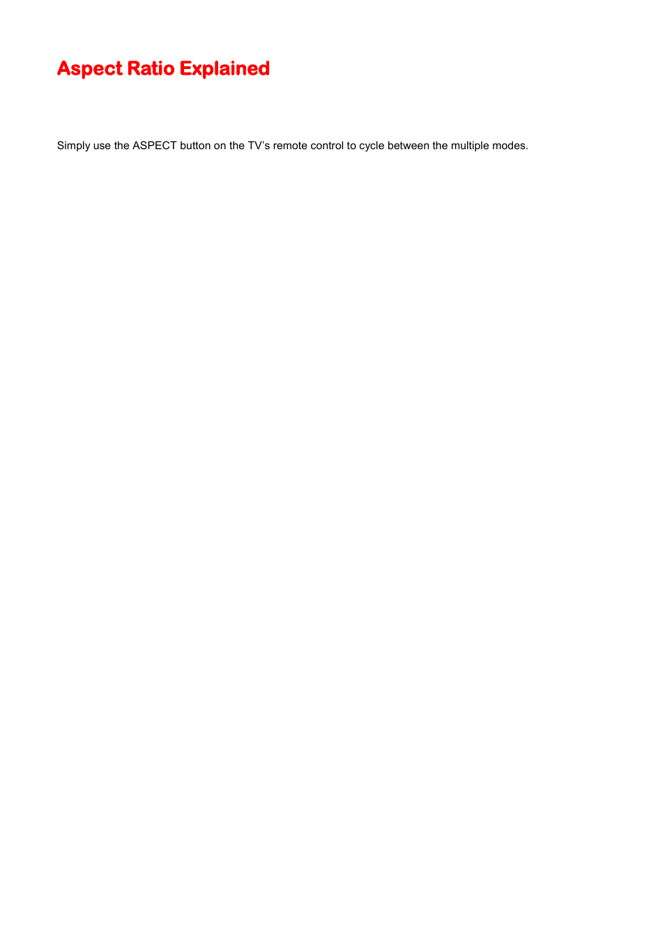 Aspect ratio explained | Sceptre X425BV-FHD User Manual | Page 40 / 52