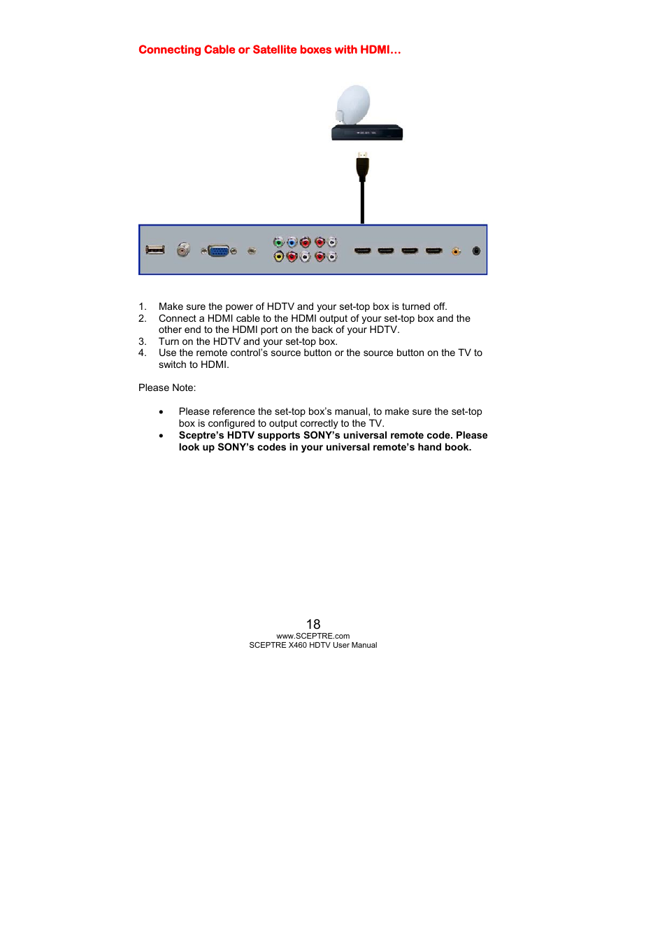 Sceptre X460BV-FHD User Manual | Page 18 / 53