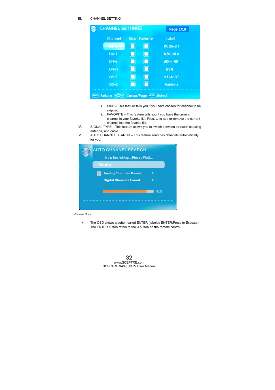 Sceptre X460BV-FHD User Manual | Page 32 / 53