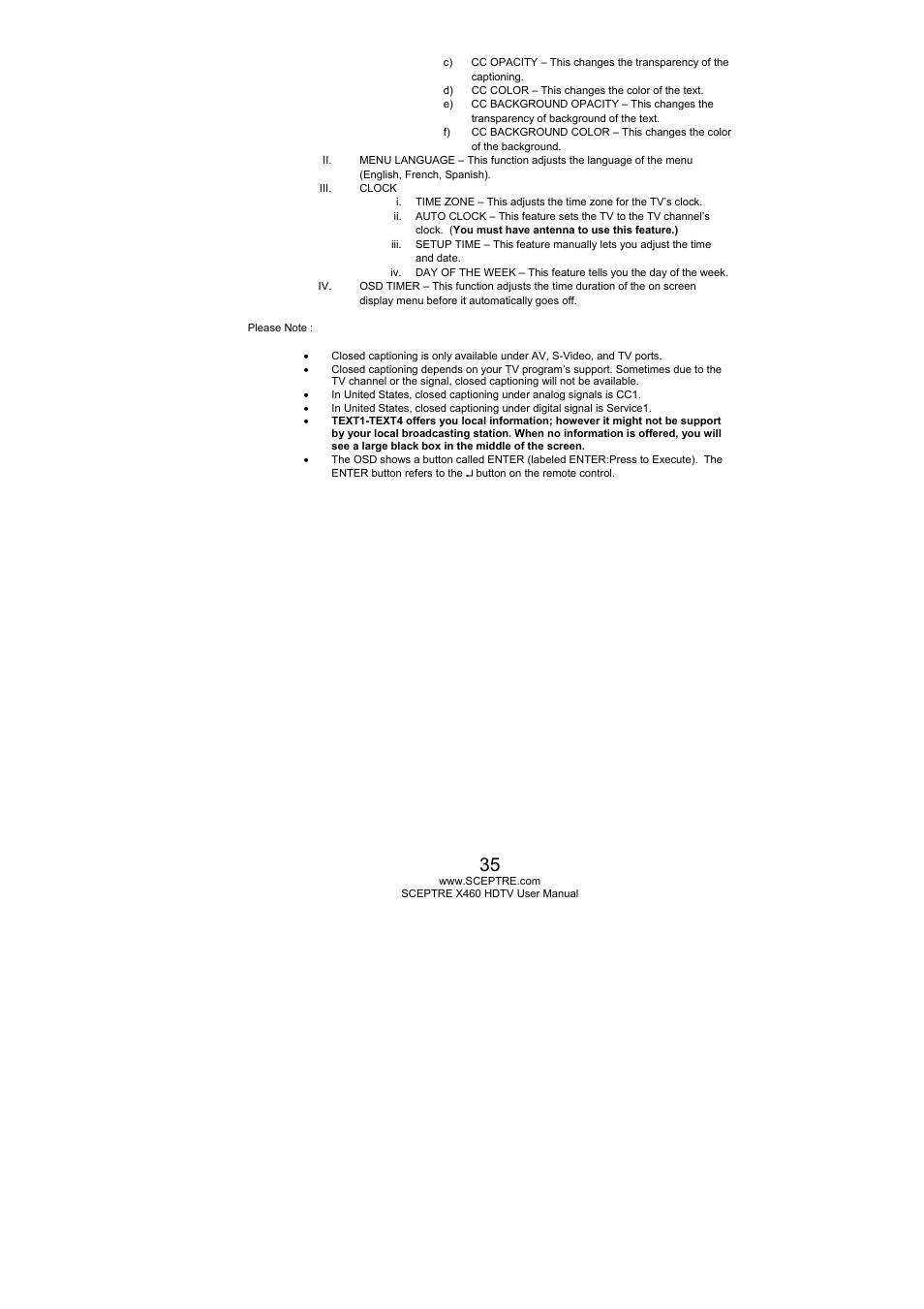 Sceptre X460BV-FHD User Manual | Page 35 / 53