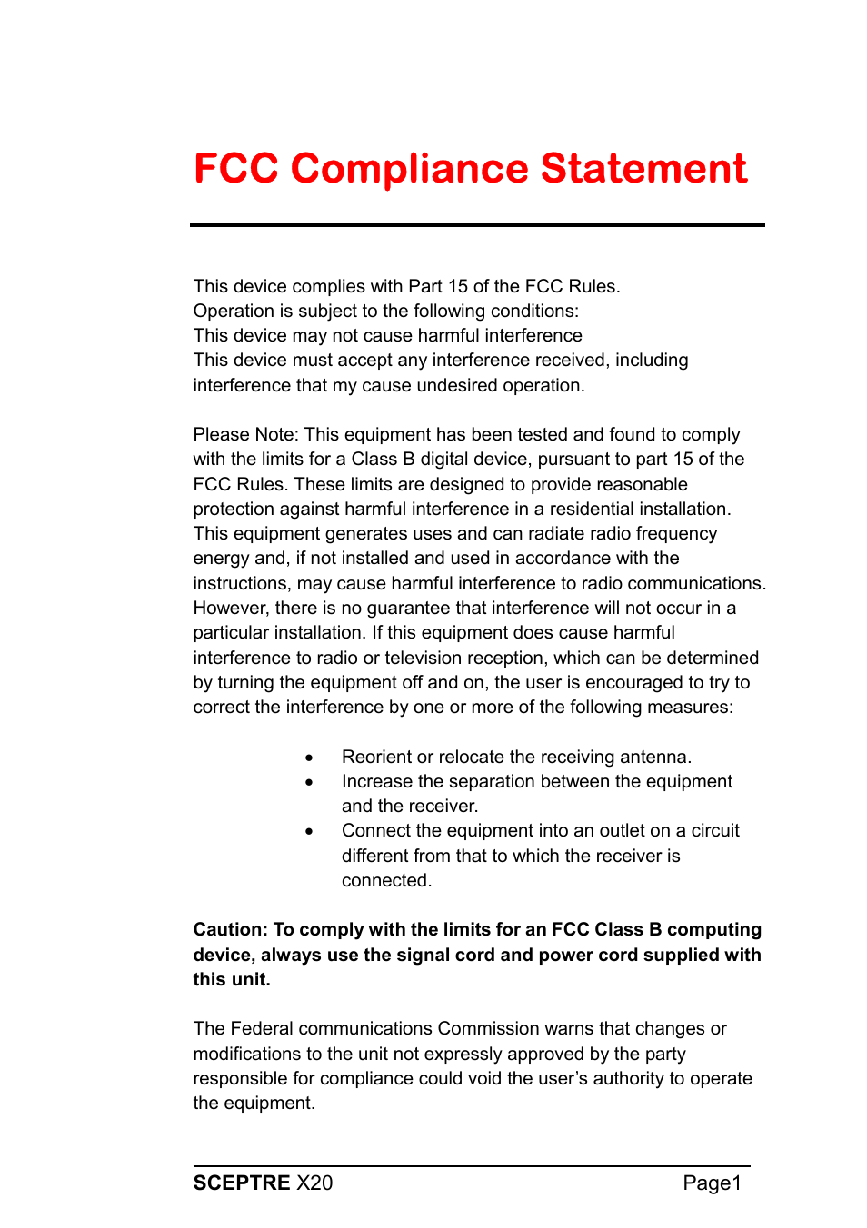 Sceptre X20WG-1080P User Manual | 38 pages