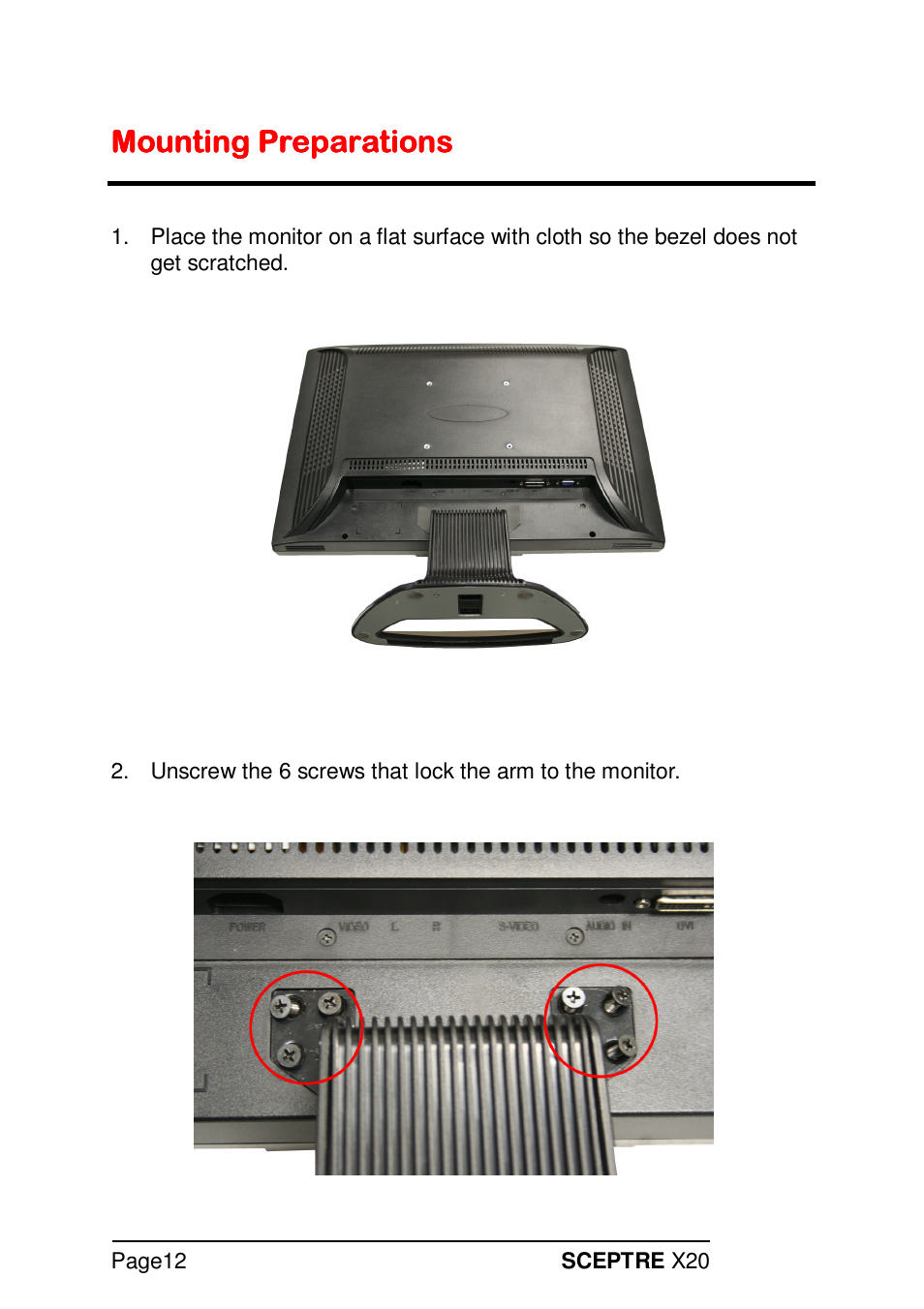 Sceptre X20WG-NAGA2 User Manual | Page 12 / 38