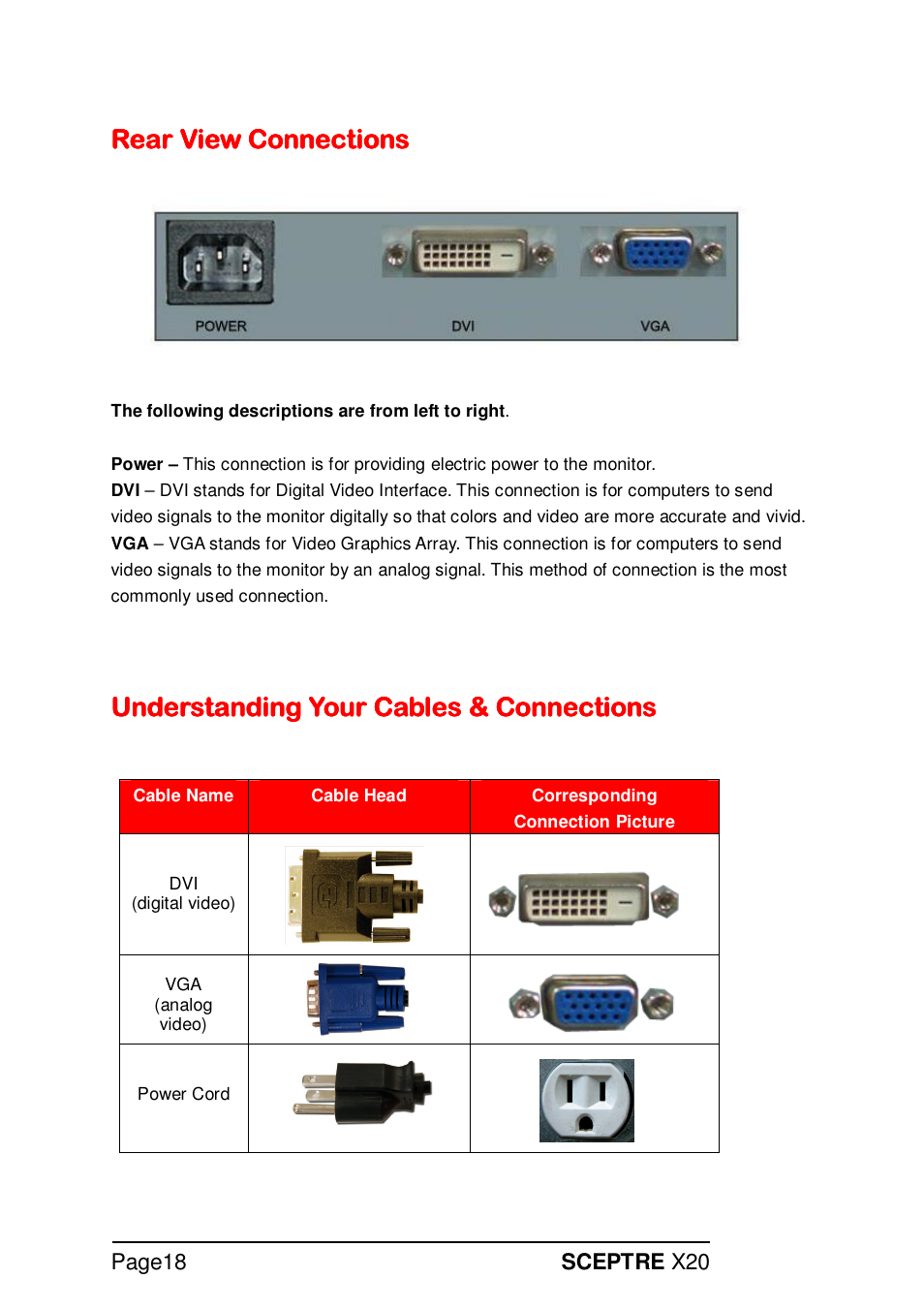 Sceptre X20WG-NAGA2 User Manual | Page 18 / 38