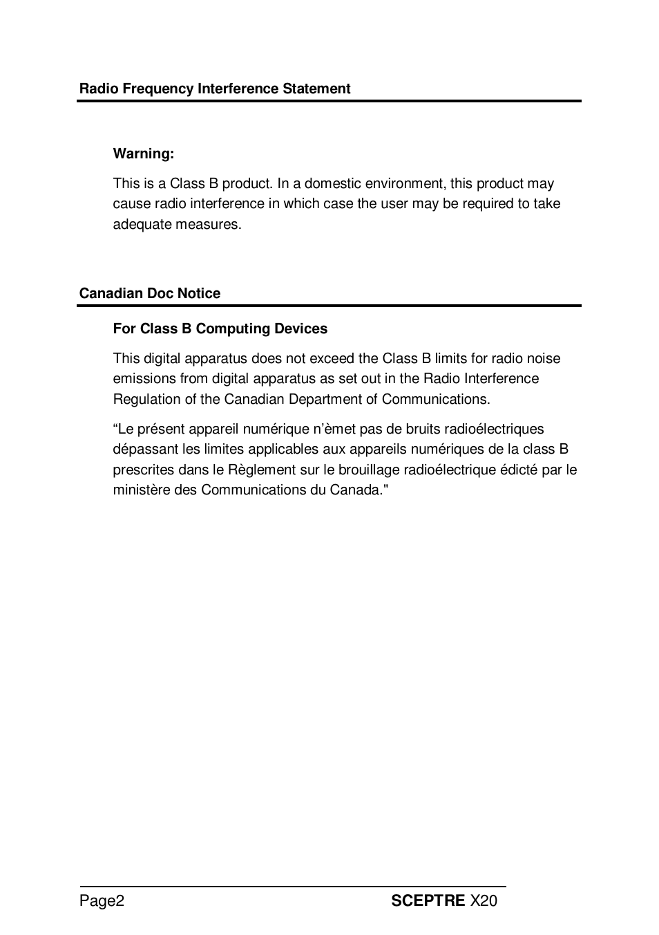 Sceptre X20WG-NAGA2 User Manual | Page 2 / 38