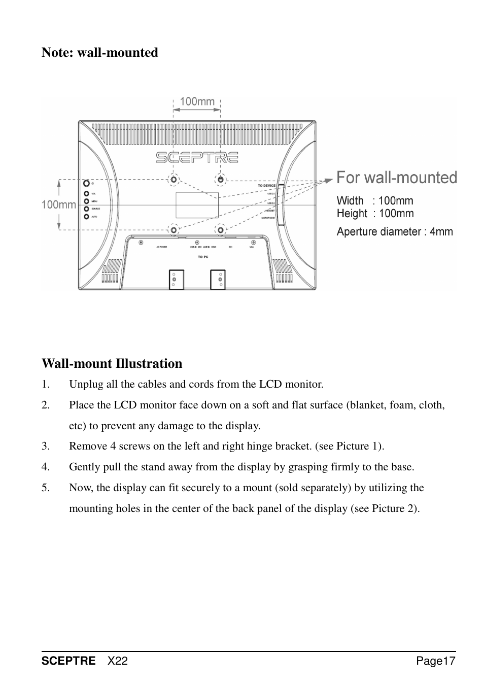 Sceptre X22WG-GAMER User Manual | Page 17 / 42