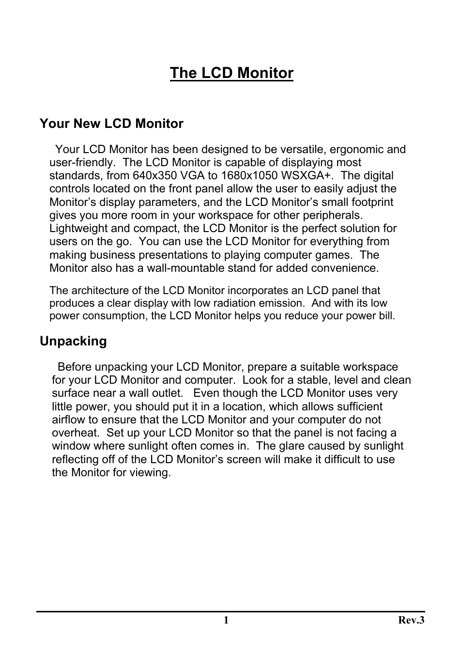 The lcd monitor | Sceptre X20WG-Naga User Manual | Page 5 / 24