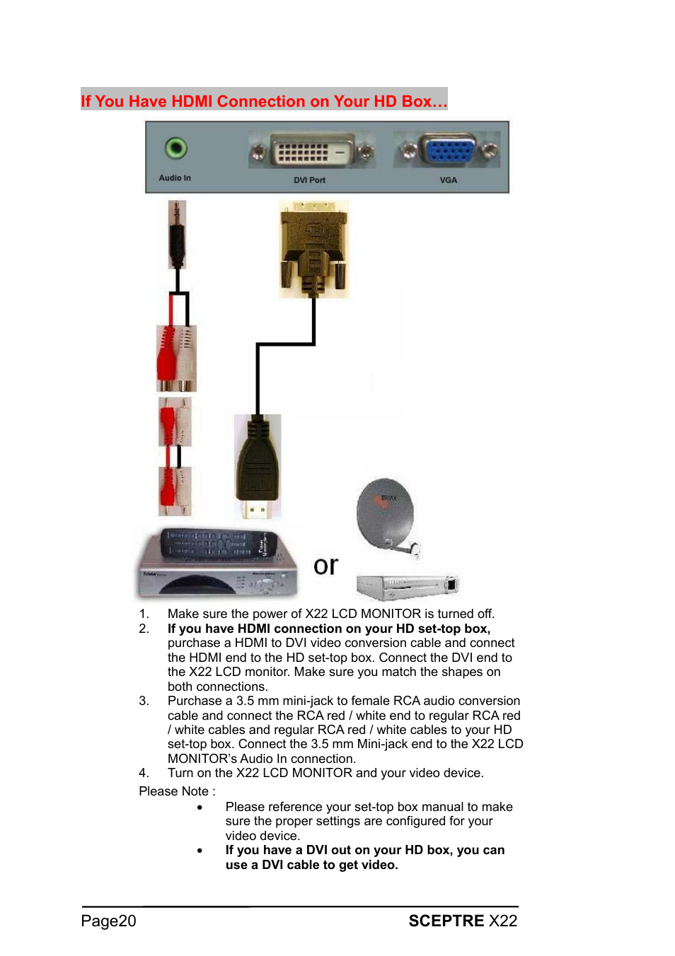 Sceptre X22WG-1080P User Manual | Page 20 / 44