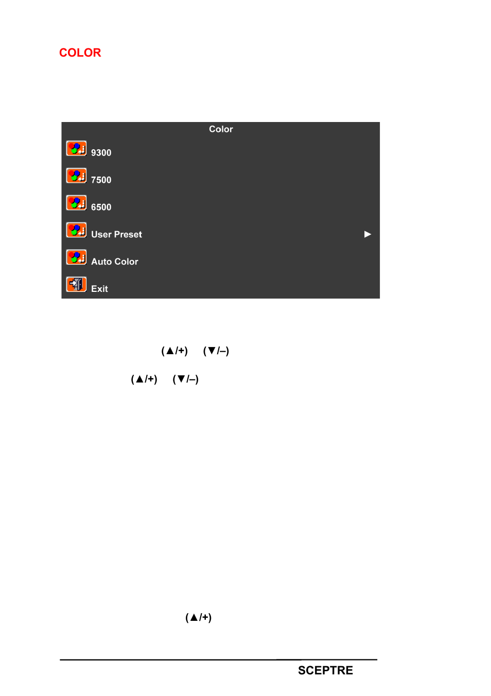 Sceptre X22HG-Naga User Manual | Page 30 / 44