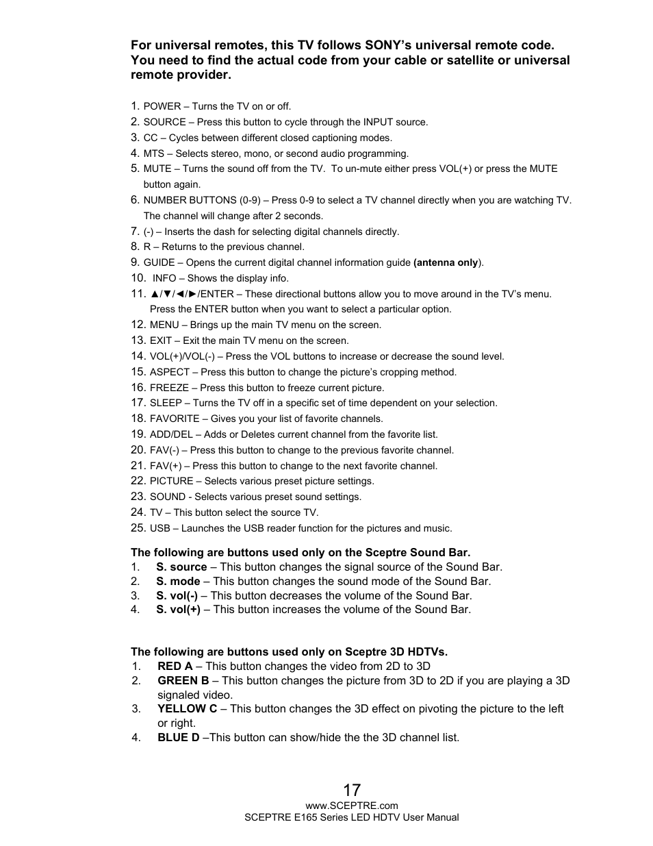 Sceptre E165BV-HD User Manual | Page 17 / 58