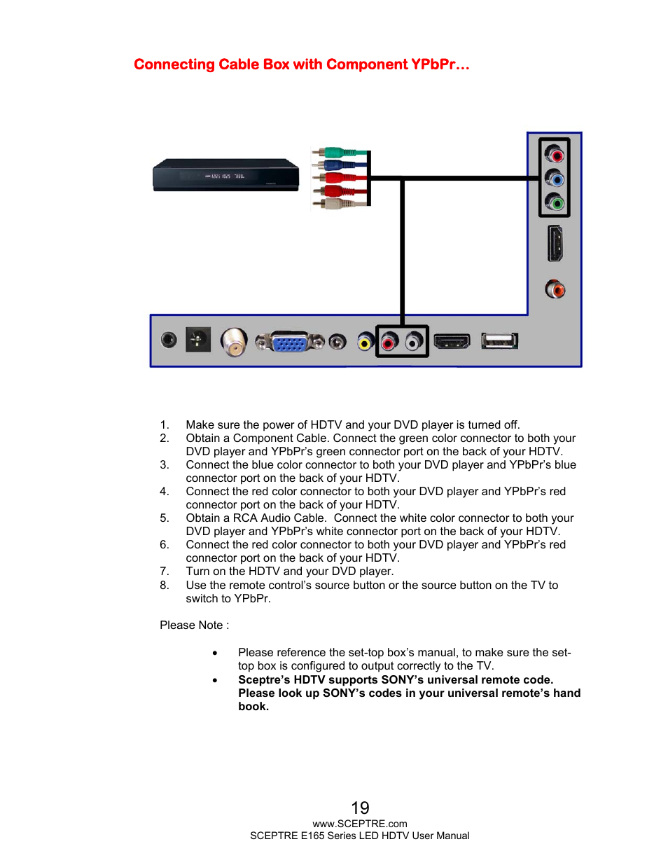 Sceptre E165BV-HD User Manual | Page 19 / 58