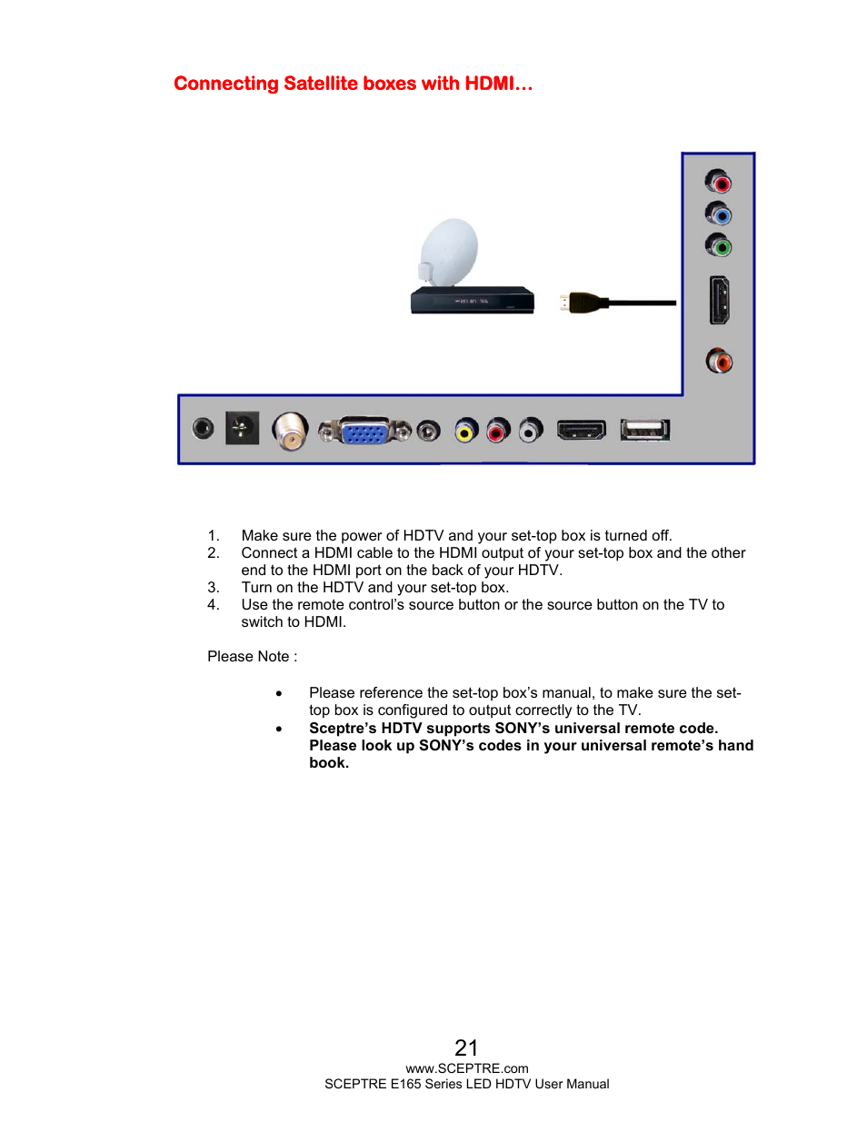 Sceptre E165BV-HD User Manual | Page 21 / 58
