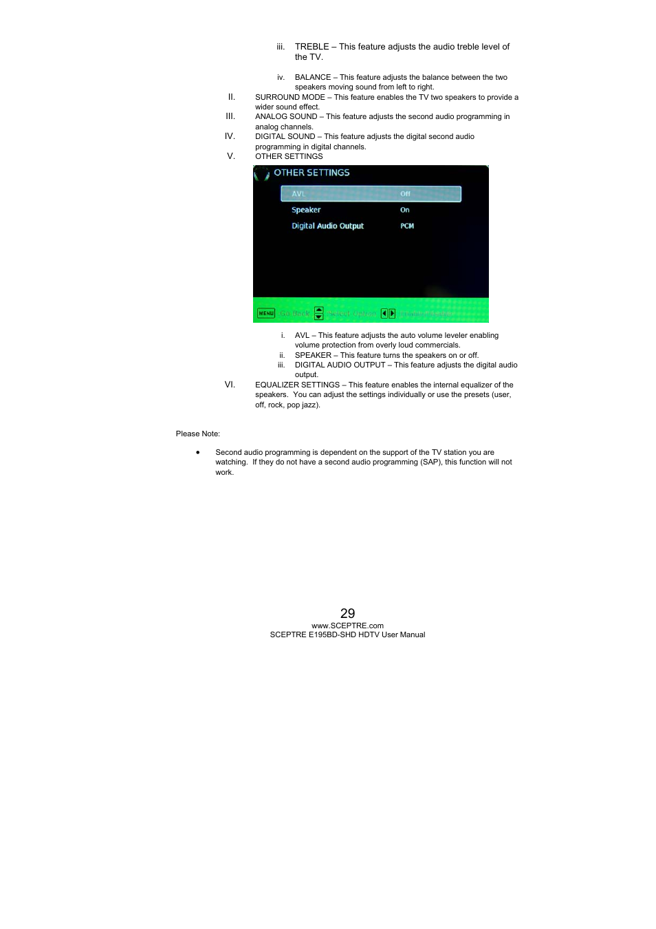 Sceptre E195BD-SHD+ User Manual | Page 29 / 58