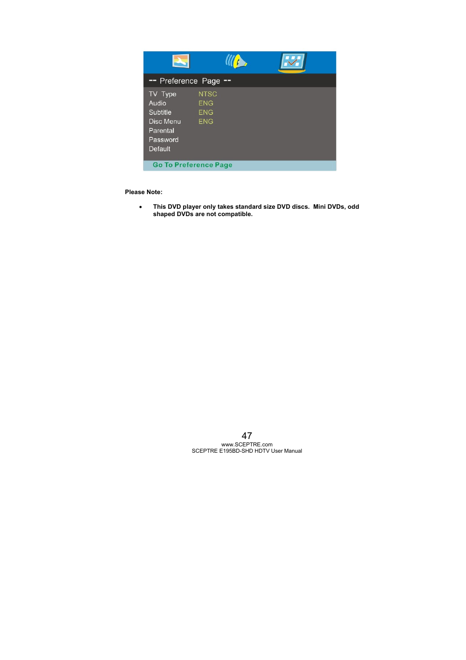 Sceptre E195BD-SHD+ User Manual | Page 47 / 58
