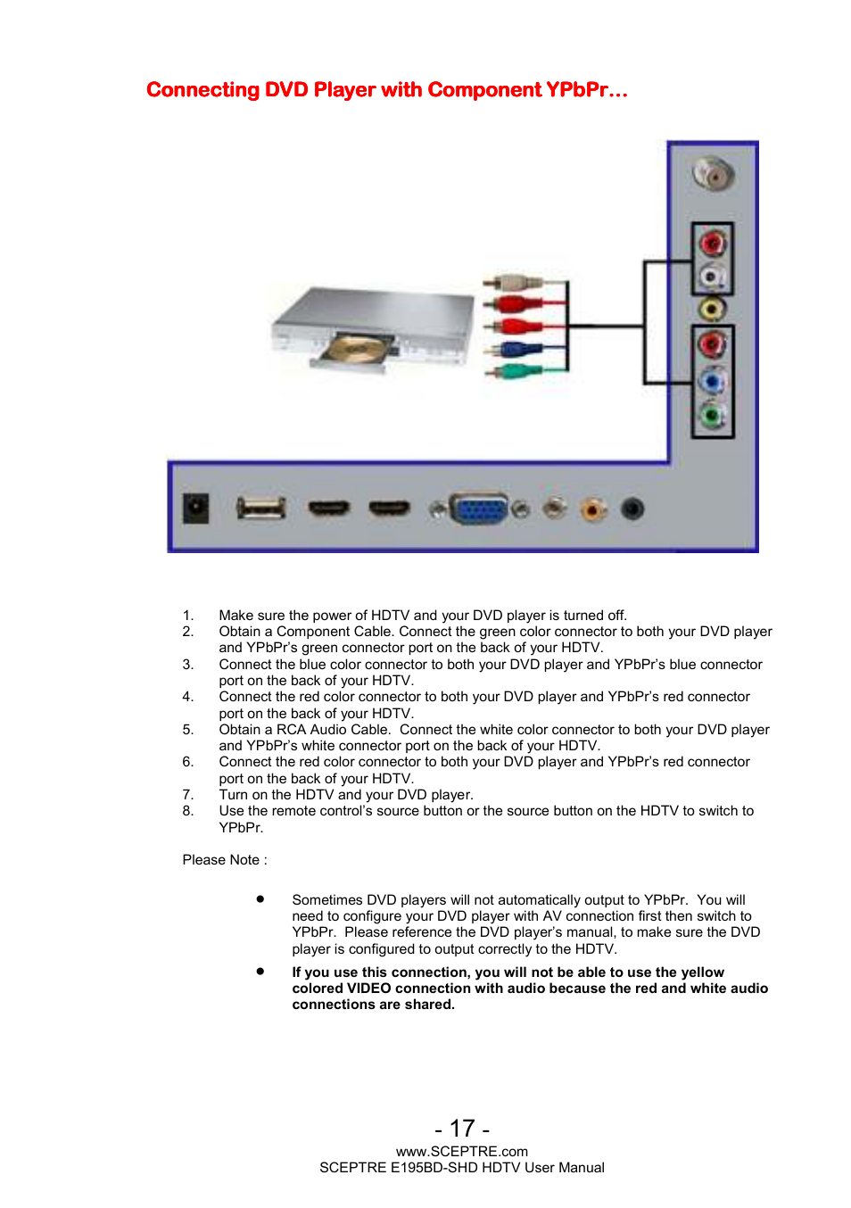 Sceptre E195BD-SHD+ User Manual | Page 17 / 45