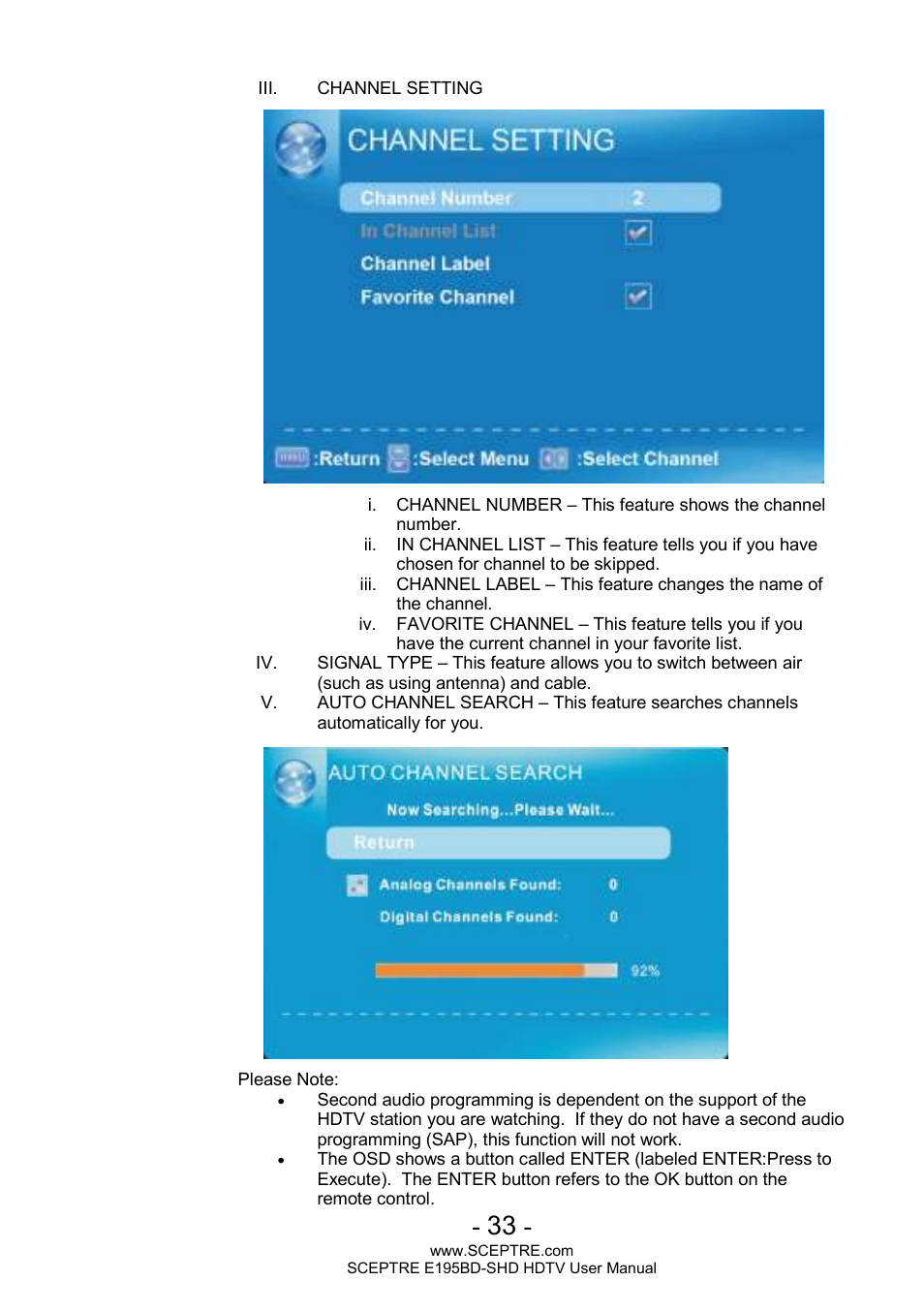 Sceptre E195BD-SHD+ User Manual | Page 33 / 45